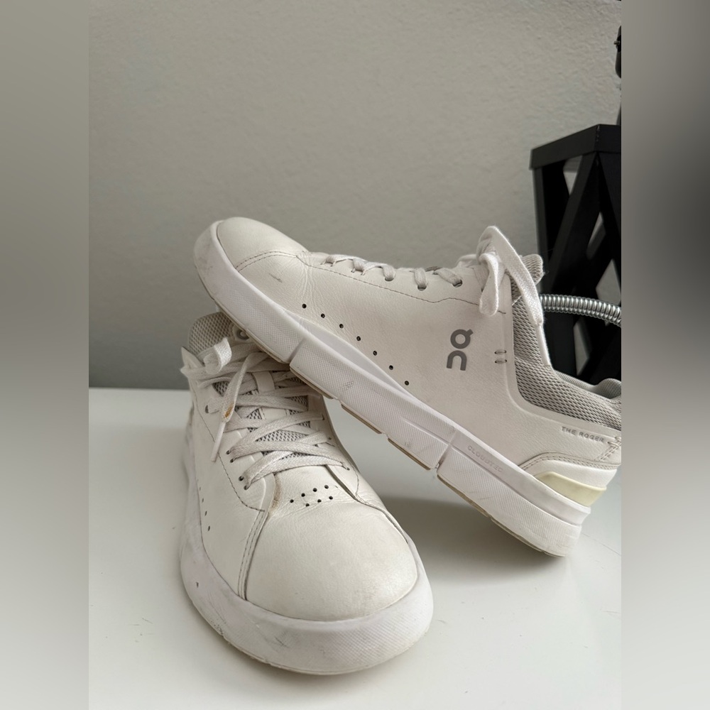On Women's White Sneakers - Picture 5 of 6
